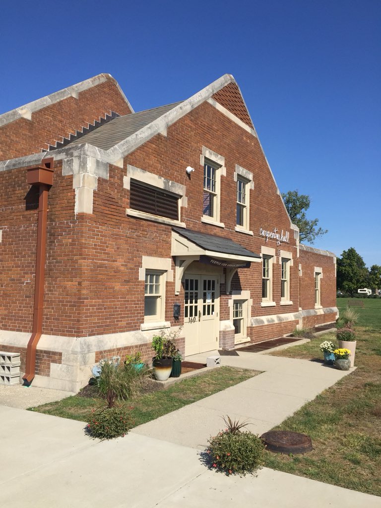PreservIndy's tweet photo. .@PUP_indy calls the Central State Hospital grounds home. They moved into the former kitchen in 2017. #RustBeltTakeover https://t.co/k8LWNM4DDS