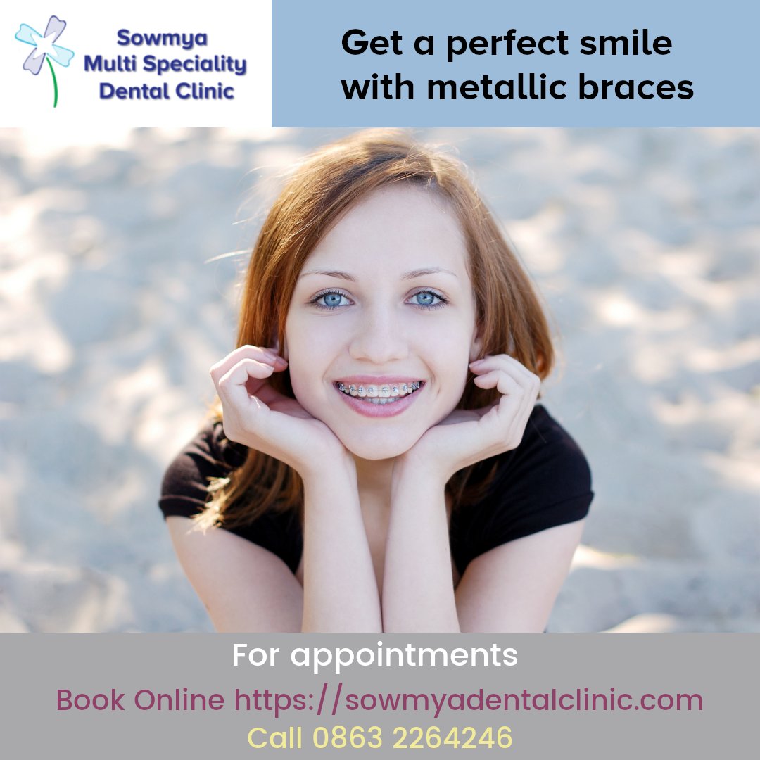 Are you dissatisfied with your smile?

For appointments, Book online sowmyadentalclinic.com/appointment/

#crowdedteeth #overbite  #metallic #dentalbraces #teethbraces #dentalclinic  #orthodontics #orthodontist #traditionalbraces  #dentist #dentistry #dental #clinic #braces#teeth #correction