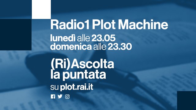 Radio1Plot's tweet photo. Dal brano 'Cascare nei tuoi occhi' di @IlVeroUltimo l'incipit del Miniplot  

Tutta da ascoltare puntata #1ottobre con @vitociox @MarcellaSullo

@paoloigna1 @CasaScrittori @ExconUncle @SpurioGiorgia @VeroneseCris @LucaTentoni1 @lucarallo @Honiro @valentinaspada @SanremoAncheNoi https://t.co/7smtoqmuLF