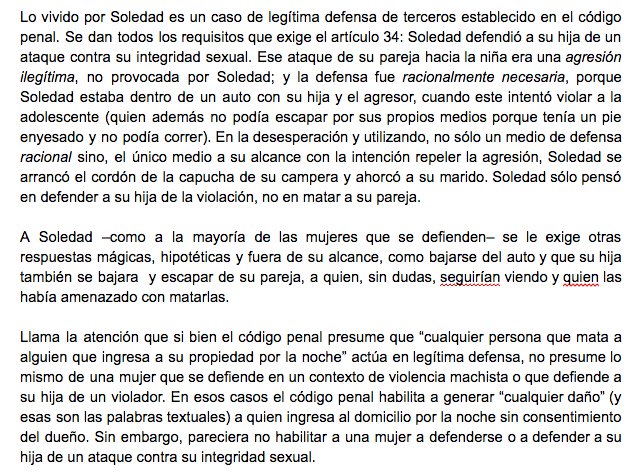 holasolprieto's tweet image. #Urgente:  Una mujer está en prisión por defender a su hija de ser violada por su pareja. El Juez Damián Vendola resuelve entre mañana y pasado si confirma su prisión preventiva, que es lo que pidió el Fiscal Carlos Riera. ¡Difundir por favor! #LibertadParaSoledad