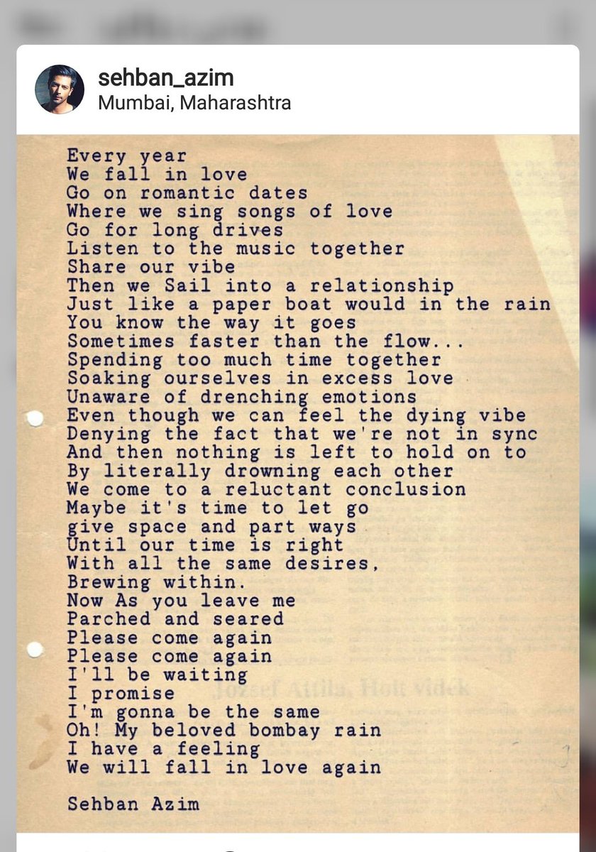 taleaficionado's tweet photo. This is so lovely.. Please keep writing more n pls collect all together n publish a book.. 😍#Bepannaah #YashArora @SehbanAzim #BeautifulLines https://t.co/wTSJbLlvAz