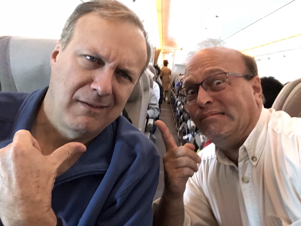 PaulDavidsonPhD's tweet photo. The end to #IFSO2018. Of all the airports and all the planes and all the flight and all the rows, I end up next to @PSchauerMD! Fun with one of the world’s greatest #bariatric surgeons and men. @asmbs @ClevelandClinic @BrighamWomens #obsm @IFSOMENAC https://t.co/3c9P8b9Hwd