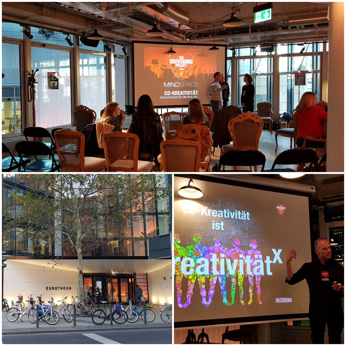 birgitosterholt's tweet photo. Letzte Woche: Toller Abend über und mit Co-Kreativität vom Braveband Project im @mindspaceME #Frankfurt #coworking #DANKE https://t.co/NMvUE3YYAh https://t.co/LnOaNwP9oJ