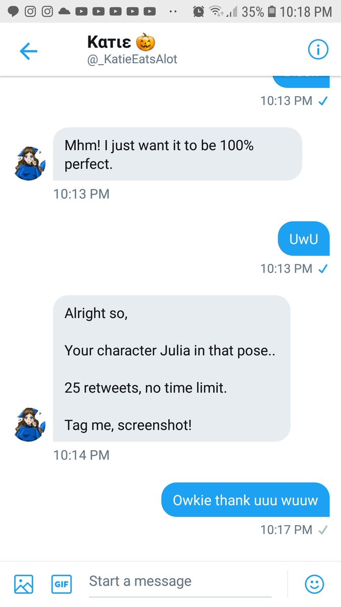 ItsMeNatiBoiz's tweet image. OOF I HAVEN'T DONE RT DEALS IN A WHIIIIILE
this time it's with mah fwend @_KatieEatsAlot 
She is an amazing hooman so go give her luv
And also I need 25 retweets so pwease help me or I'll cri wuuwuwuwuwuwu💜💜💜