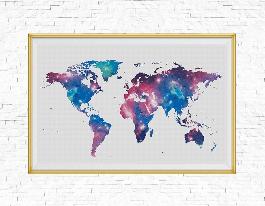 xstitchline's tweet photo. Excited to share the latest addition to my #etsy shop: #Galaxy #World #Map #Cross #Stitch #Pattern, CrossStitchPattern #WorldMap #Silhouette Galaxy #Counted #xStitch #Chart, #Modern Decor #galaxysilhouette #galaxyworldmap #crossstitch https://t.co/I6vBVjXzQf https://t.co/qgrKHwwU93