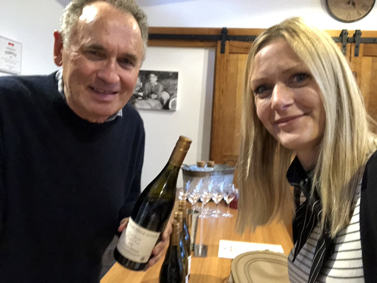 WinedNDined's tweet photo. Main Ridge Estate, the oldest cellar door in the #MorningtonPeninsula region, was small but quaint. I picked up a very pricey but premium well balanced, fruit forward Pinot Noir capable of laying down for the next 10 years. Meanwhile, my ‘driver’, @lavalstgermain was having a nap https://t.co/NmFVM0qrxs