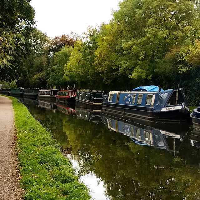 ASimpleMelody's tweet photo. Not such a pretty day today - a bit chilly and gloomy, but we took advantage of a bit of sun to wander past the boats. 💙🛥️🐾🐕
#dogwalking #bythecanal #canalbarge #autumnwalks #changingseasons #thisisbirmingham https://t.co/XmGwoocfUq https://t.co/prs5gyO8m4