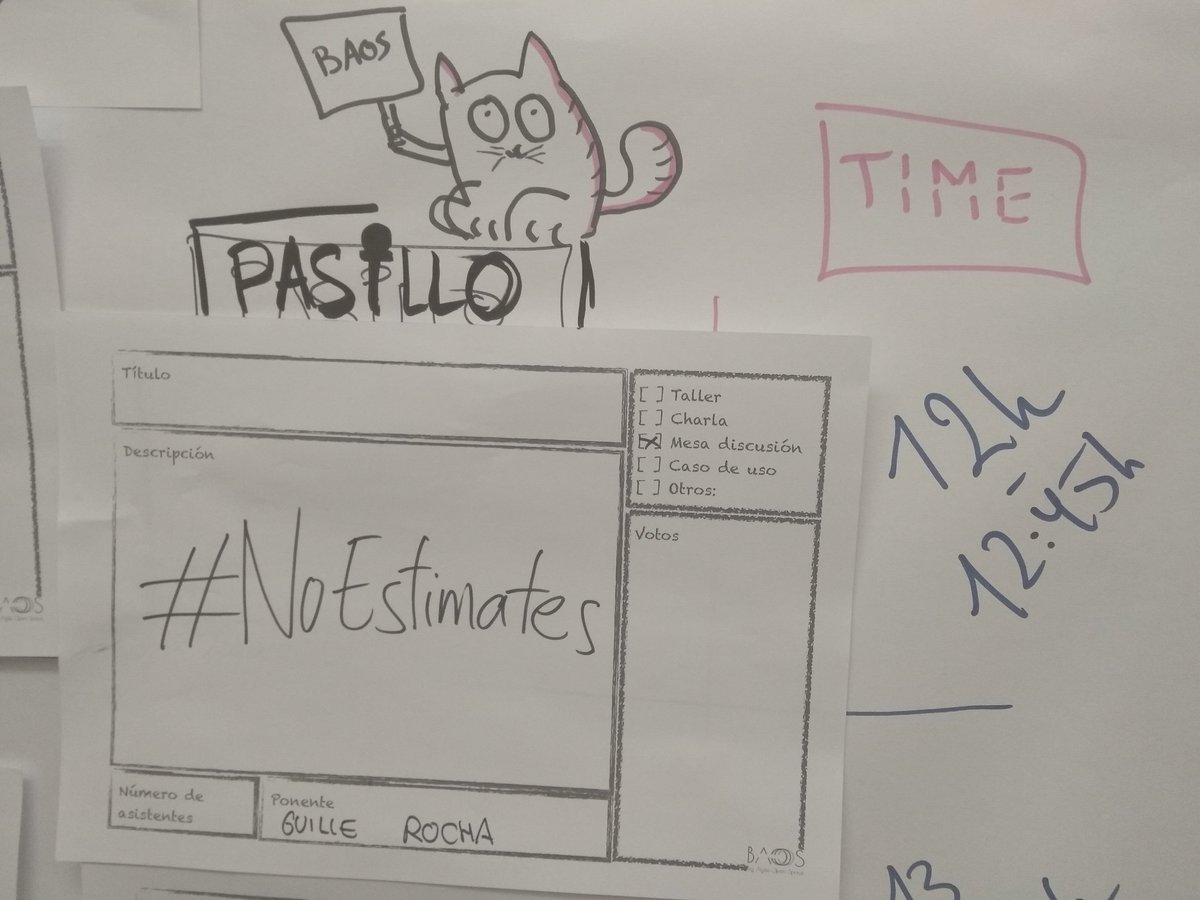 guillerocha3's tweet photo. Ayer en #BAOS2018, compartiendo venturas y desventuras con #NoEstimates. Gracias a todos los que participasteis! https://t.co/oHjwxJACc1