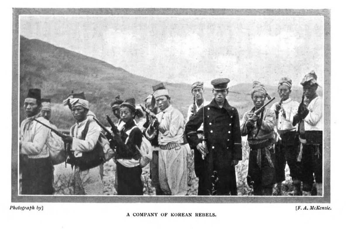 femmevillain's tweet image. the real photos of the righteous army and the japanese occupation taken by the war correspondent f.a. mckenzie who was mentioned in the finale of #mrsunshine in his book 'the tragedy of korea' for those interested