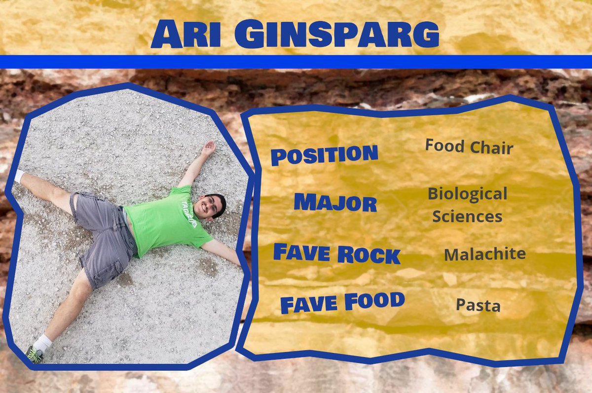 Welcome back to #SedimentarySunday! This week throughout the week we will be featuring several members from our team for you to meet! Today, meet Ari!