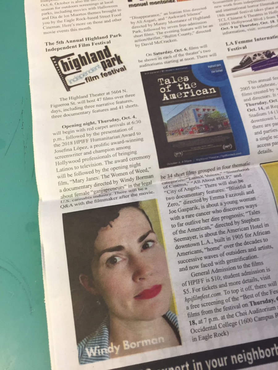 hpifilmfest's tweet photo. Thank you for the write up @blvdsentinel #SupportIndieFilm @MaryJanesFilm #theamericanhotel #doc #hpiff #hlp #Filmmaker #cinema #LosAngeles https://t.co/Tw64ZCLjJK