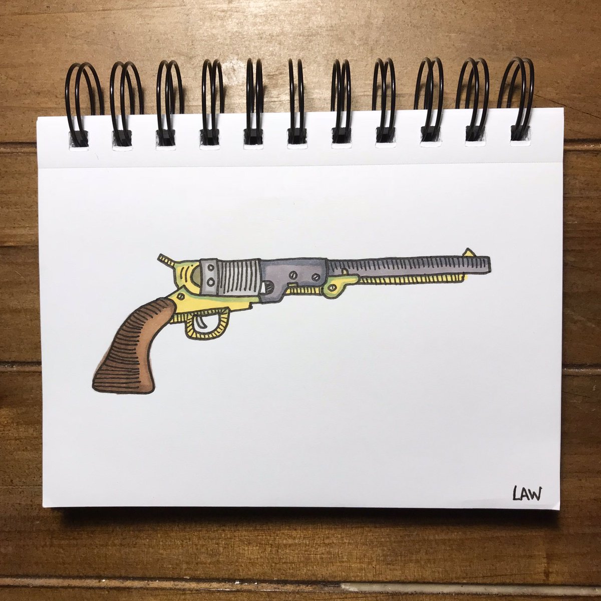 larryblaw's tweet photo. Colt Walker
prismacolor, 4x6”
•
#coltwalker #illustration #prismacolor #penandink #drawing #instaart #westernart #pencil #micron #fabercastell #reddead #reddeadredemption2 #wildwest #guns #gunart #western https://t.co/2XpyZBFPmZ