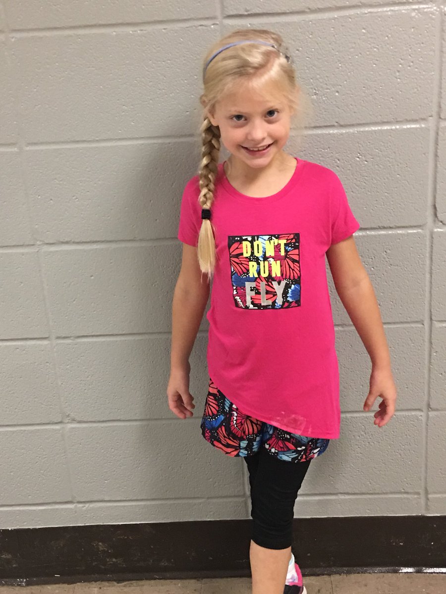 SusanRbusymom's tweet photo. ER’s Butterfly Launch outfit for UES. I love the slogan! #dontrunfly #unionSTEM https://t.co/Jcr4yevflY