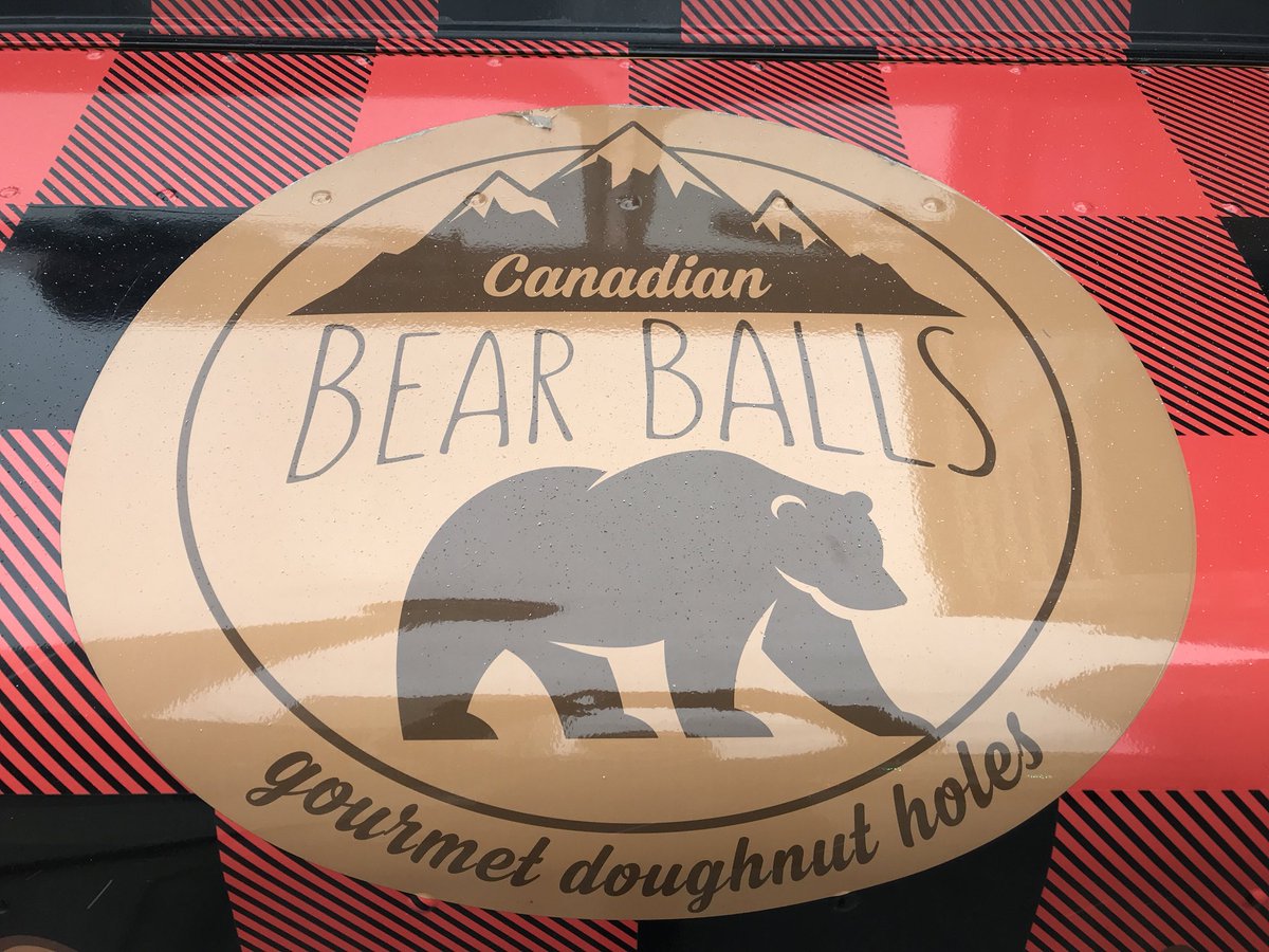 ema_marketing's tweet photo. It’s cold outside, must increase calories intake. Why not sample Calgary’s finest gourmet doughnut holes?! When in Rome...
#GoMedia2018 #bearballs #culinaryadventures #localhospitality #calgaryfoodtrucks #lettheshowbegin https://t.co/9PmpKlNcnQ