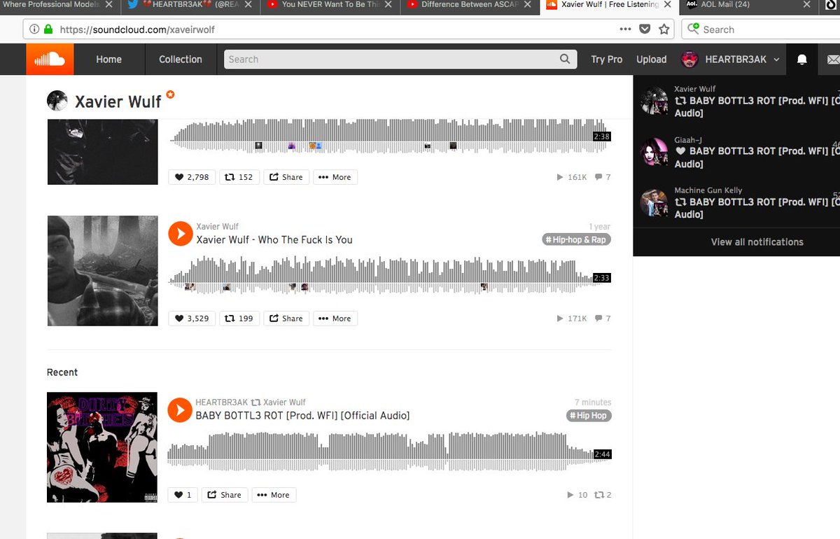 REALHEARTBR3AK's tweet photo. Can't believe that @machinegunkelly , @ChiefKeef and @XavierWulf Reposted my song on @SoundCloud "Baby Bottle Rot" Be sure to check it out! #UpcomingRapper #unsignedartsit #WSHH #upcomingartist #Heartbr3aknation
https://t.co/MuFqgIPKKV https://t.co/XRBImw6PXO