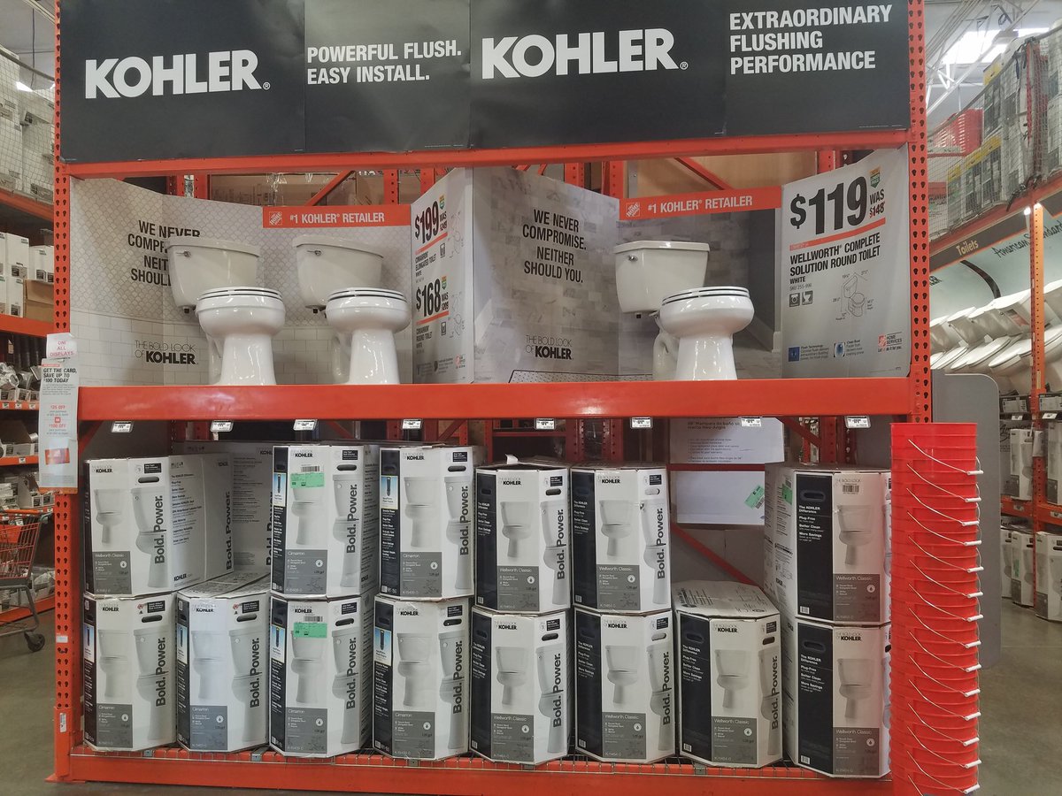 JamesB_FWH's tweet photo. Looking for a Kohler toilet? The Depot has them on sale. We install!! @FastWaterHeater @homedepot @PacSouth https://t.co/OqzvmiWjuk