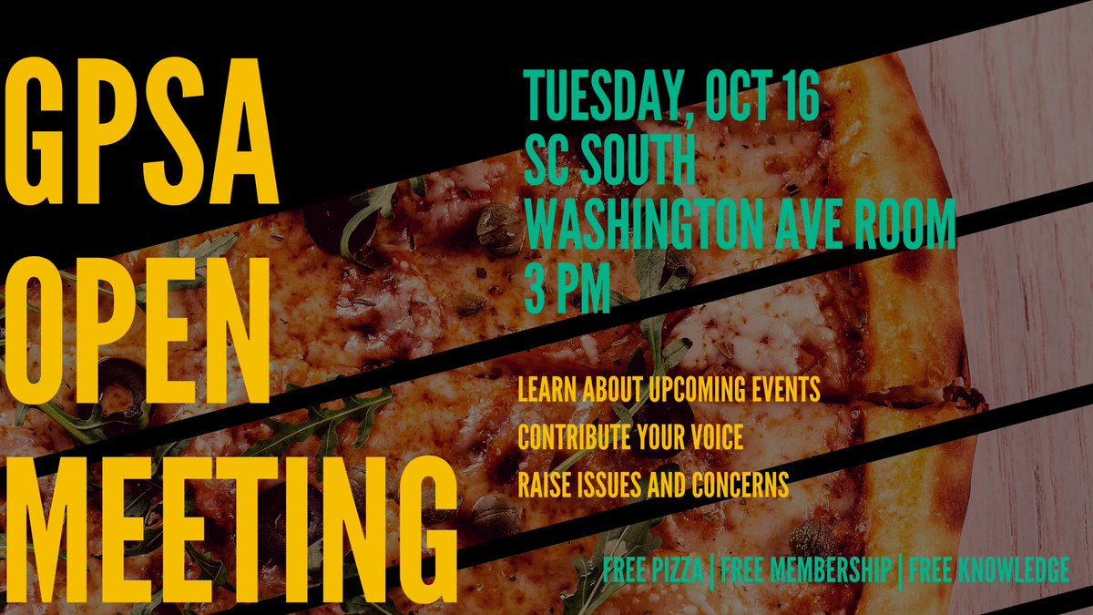 UHGPSA's tweet photo. Mark your calendars! #UHGPSA #UHGradSchool #FreePizza #WeAreGPSA https://t.co/yRNMr71r42