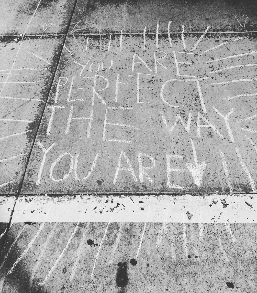 Mysterious sidewalk chalk sighting at    School of Rock Littleton! #bullyingpreventionmonth #youareperfectthewayyouare