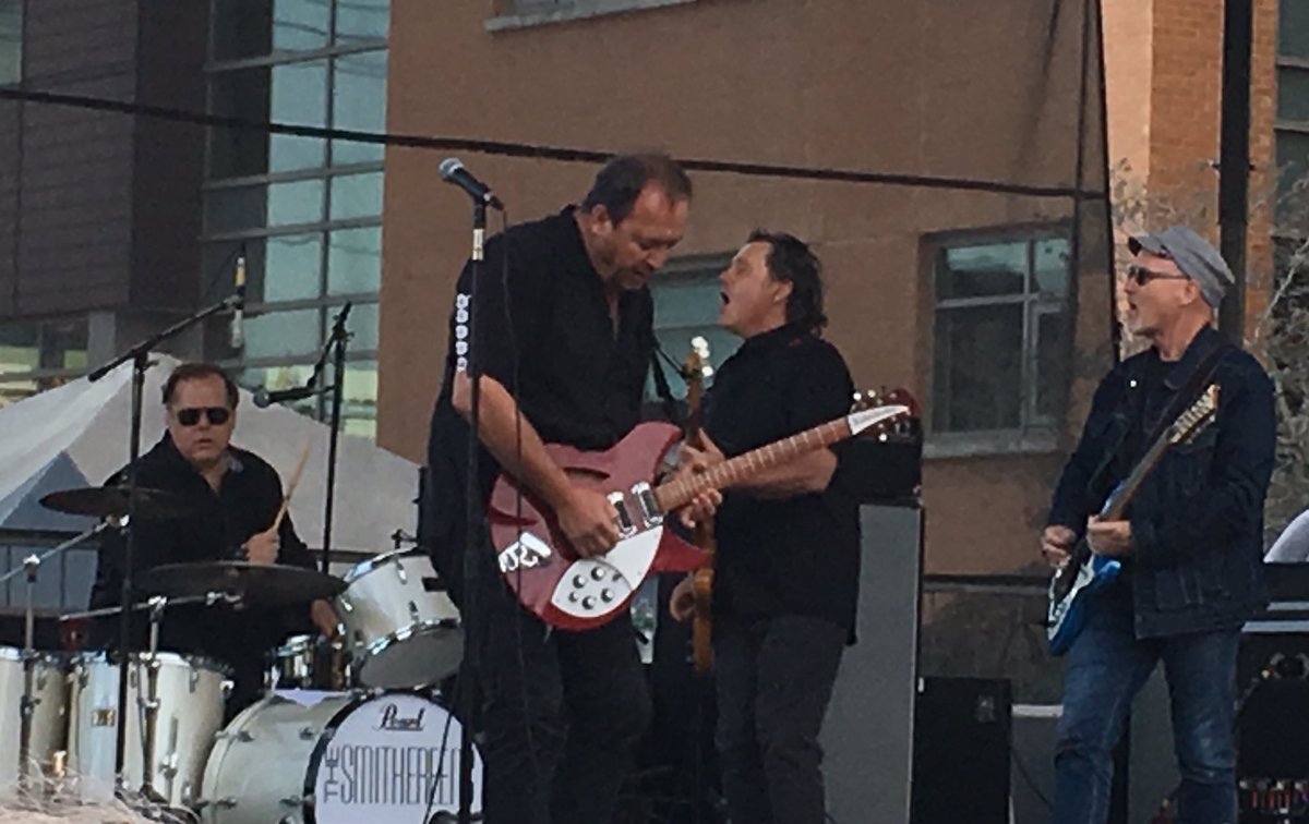 123_bears's tweet photo. @TheSmithereens in Hoboken. My inner 90's gal was excited! 😊🎸🥁 https://t.co/9CjA6adCIu