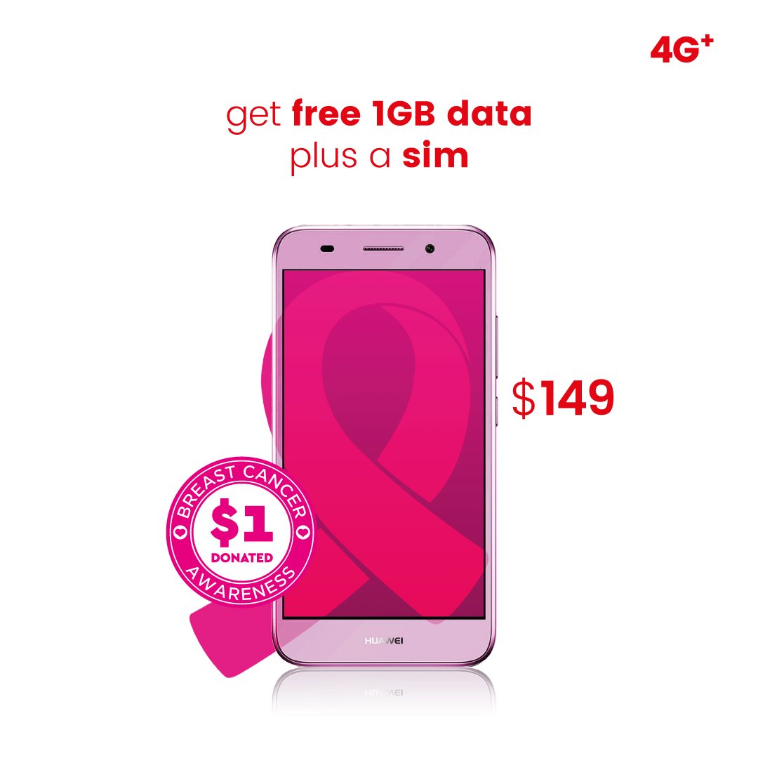 DigicelTO's tweet image. Our special offer of Huawei Y3 for $149 pa’anga with FREE sim, FREE 1Gb data valid for 5 days. Offer available at all our stores with our direct sales team. $1 from each handset sale goes towards Tonga Breast Cancer Society. #DigicelTonga #YourDataNetwork #PinkTober