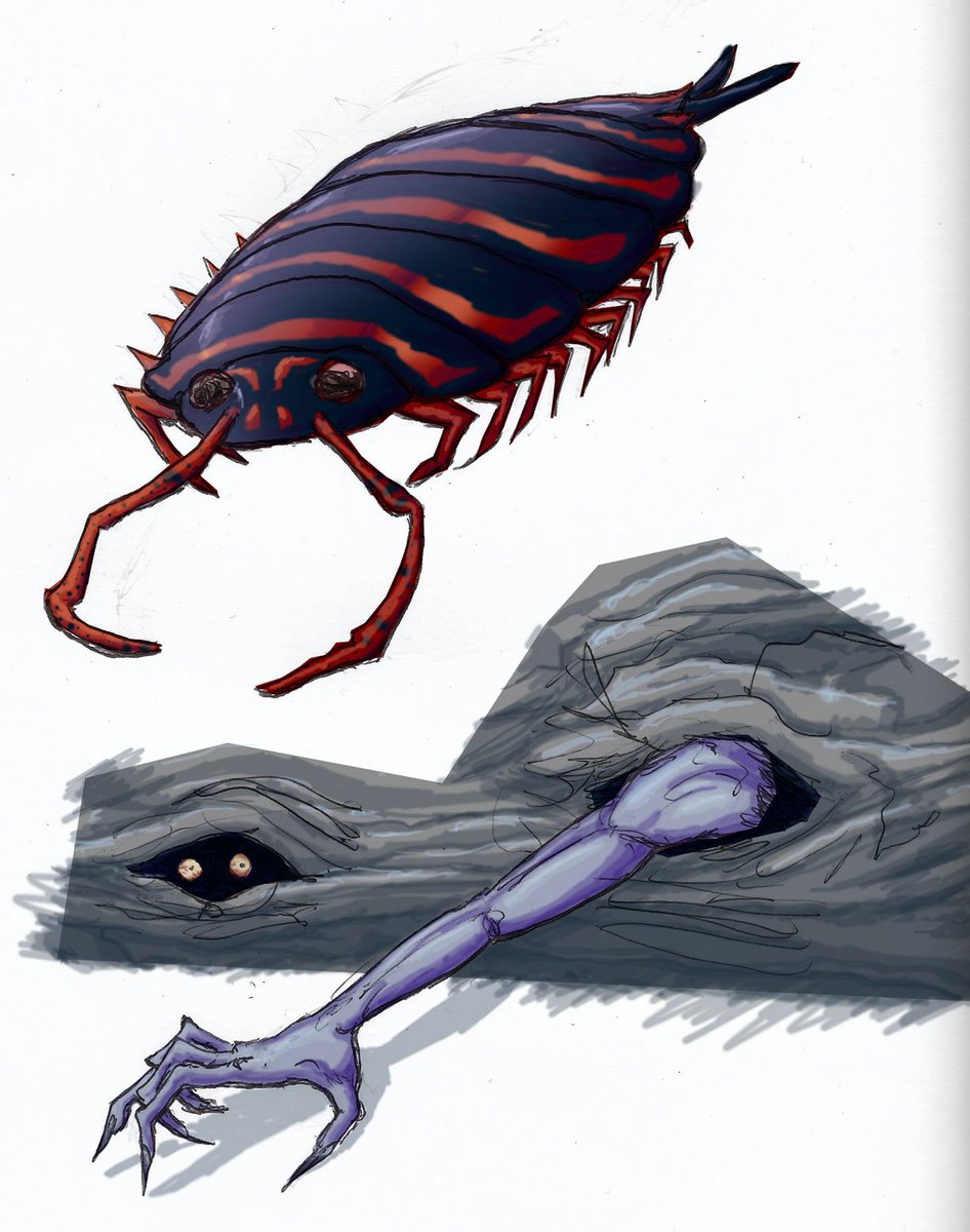 GhostedV's tweet photo. More cave enemy #conceptart Kill them to collect goo!  

#vr #oculus #OculusRift #virtualreality #gaming #IndieGameDev #indiegame #indiegames #indiedev #gamedev #gamedevs #gamedesign https://t.co/jvHMgF3451