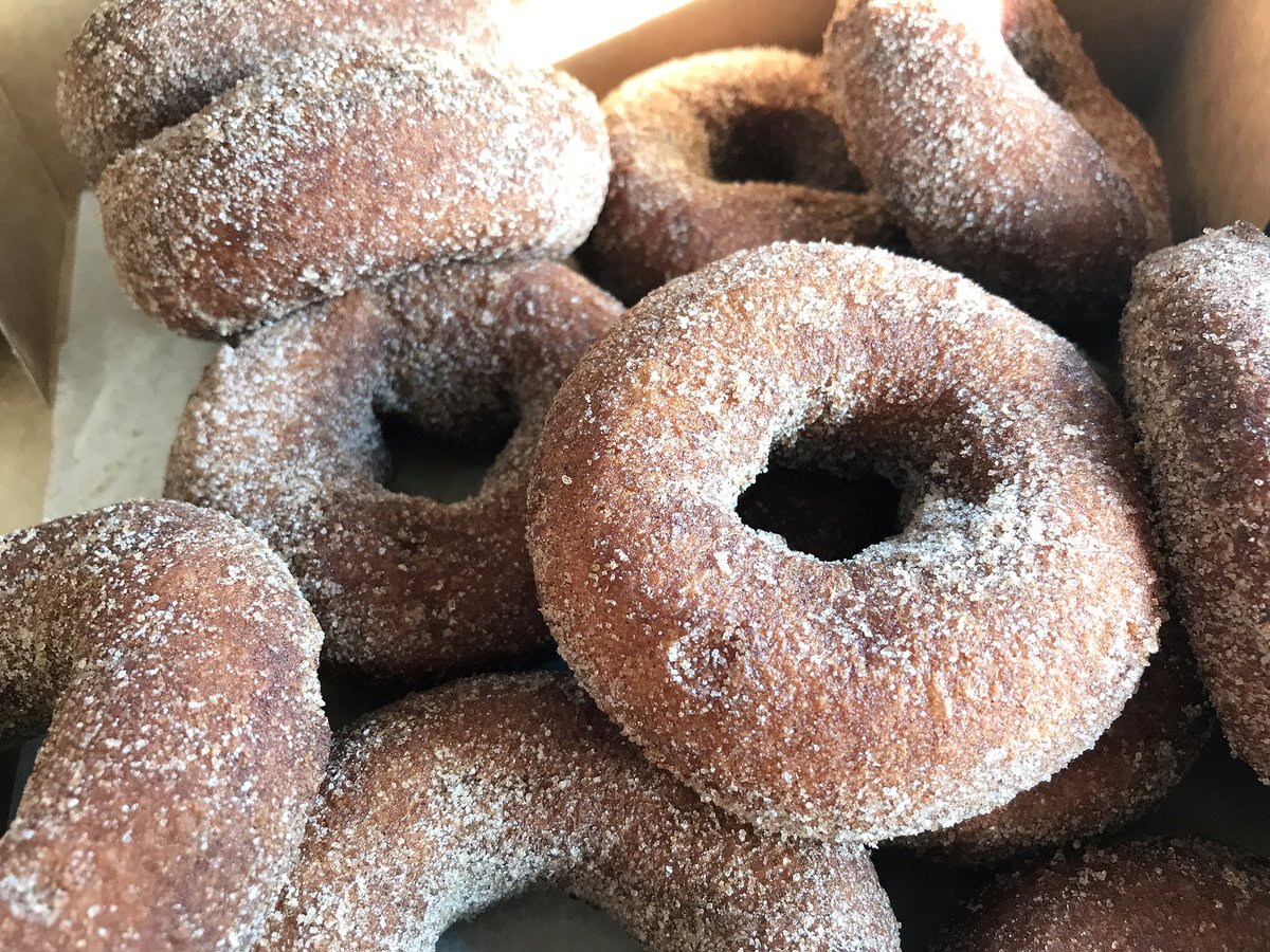 MissChrissa102's tweet photo. There is no contest, #Styers makes the best, fluffy, perfect, cider donut I’ve ever had 👍🏻😋 they are perfect! #BucksCounty 🎃 https://t.co/QGssG2VW6Q