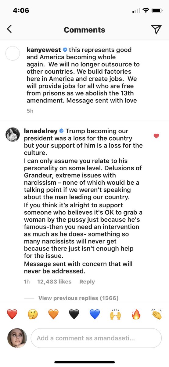 lanadelpeaches's tweet photo. I fucking love you @LanaDelRey https://t.co/EQMYQFa8d3