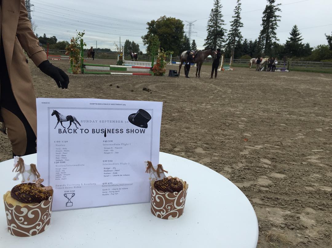 tdotequestrian's tweet photo. Judging today at the @ajaxridingacademy #BacktoBusiness horse show! Well turned out horses, thoughtful riding and cupcakes to boot! https://t.co/5TJAJiBnoY
