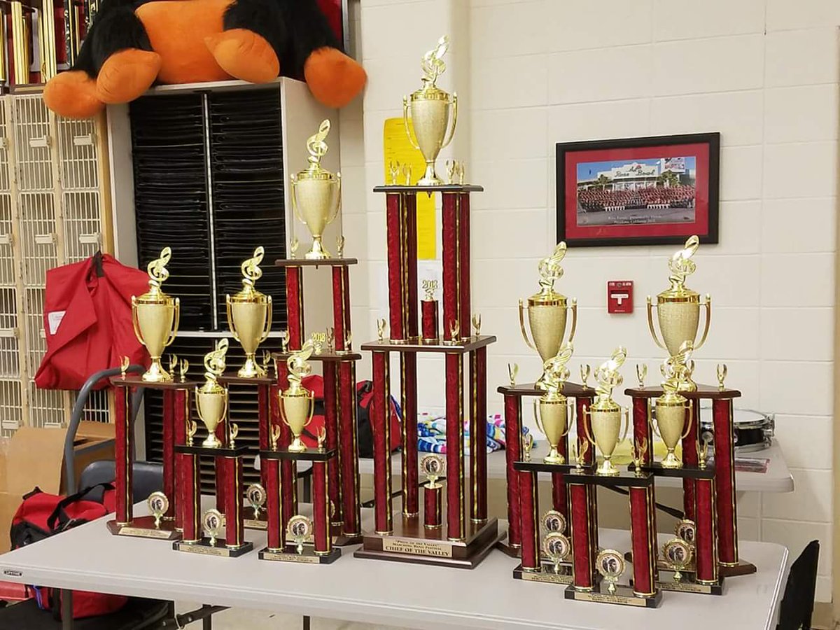 Great weekend for the Aggie Band at  competition!  Best in class Drum Major, Percussion, Colorguard and Band.  Highest Band average in 3A/4A, and Overall Grand Champion!