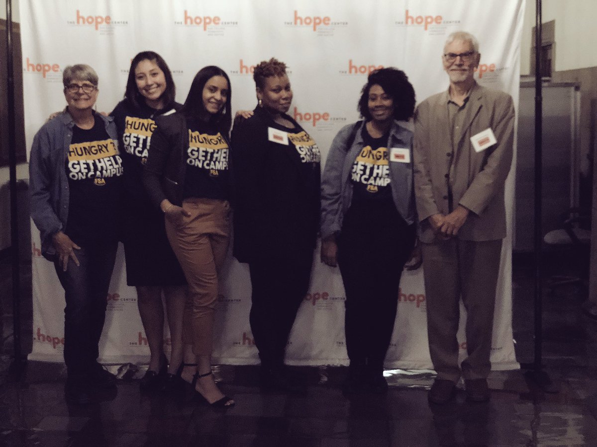 KatRoxD's tweet photo. I had such a good time at the #RealCollege2018 conference. I learned so much from the speakers and left feeling inspired to continue supporting college students’ basic needs!!! https://t.co/ByNvSZpwZI