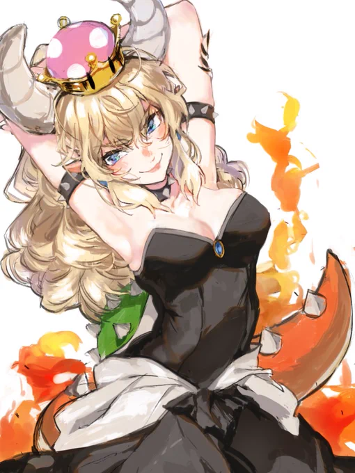 クッパ姫とキングテレサ姫描いた 