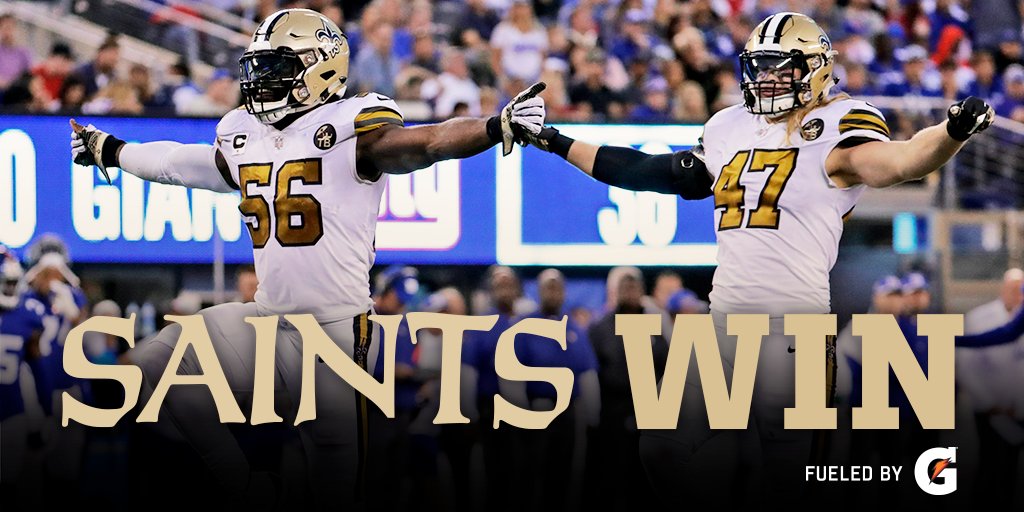 #SAINTS WIN! ⚜️

#NOvsNYG | #GoSaints 

(via: <a href="/Gatorade/">Gatorade</a>)