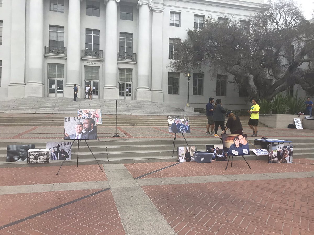 thaotnguyen_'s tweet photo. The California Innocence Project will be having their rally kick-off at Upper Sproul Plaza at 5 pm before embarking on a 100 mile march to Sacramento #berkprotest https://t.co/Crf68z1bnS