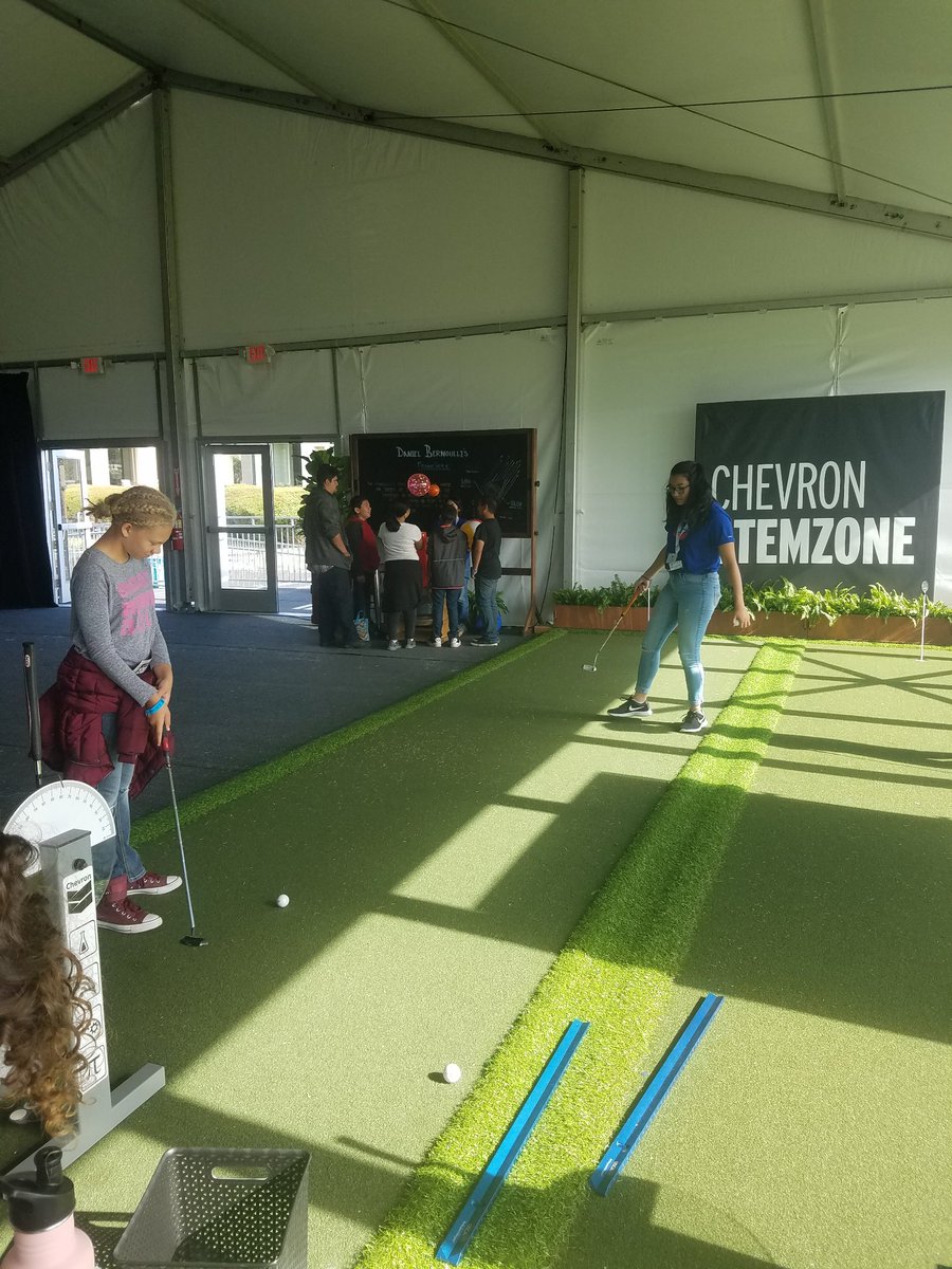 janene_wendrick's tweet photo. So much fun today! Feeling like a #STEMMVP at Pebble Beach! We learned about the importance of Science in golf and enjoyed they views of the beach! THANK YOU! @ChevronSTEMZone https://t.co/wJYSXiz6qa