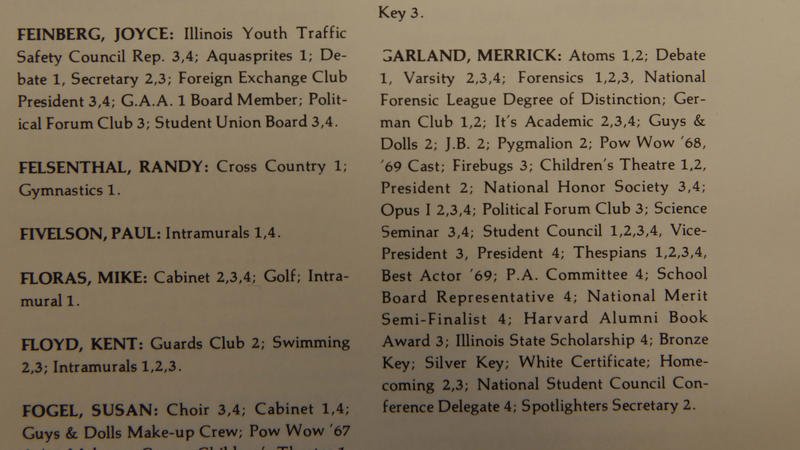 apropos of nothing, here is Chief Judge Merrick Garland's high school yearbook entry