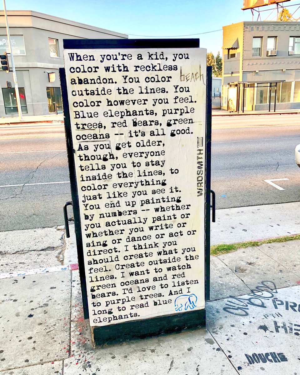 Brooklywood's tweet image. #WRDSMTH gettin’, uh, wordy. #StreetArt #Hollywood #LosAngeles #Wheatpaste