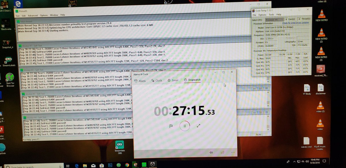 Omnisek's tweet image. Shes sitting at the sweet spot rn running #prime95 stress test loads at 100% temps are looking good for the overclock. #pcnerds 

Shes gonna be a whole.lot snappier