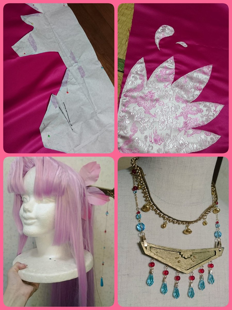 沙羅子 真 恋姫無双 孫策 ドレスは公爵夫人 リボンのとこはグラスオーガンかな デザインが謎過ぎてパターン引くのが一番大変だったかなあと もう止めるとこが少ないのでテープで身体に貼るしかなかった 前髪が可愛くつくれた