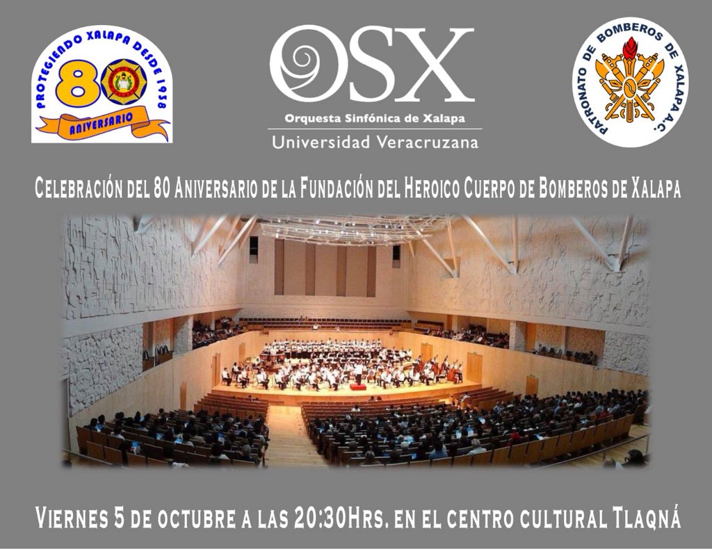 HCBXOFICIAL's tweet photo. Este viernes #80aniversario de Bomberos de Xalapa #OSX https://t.co/pPtANylDEv