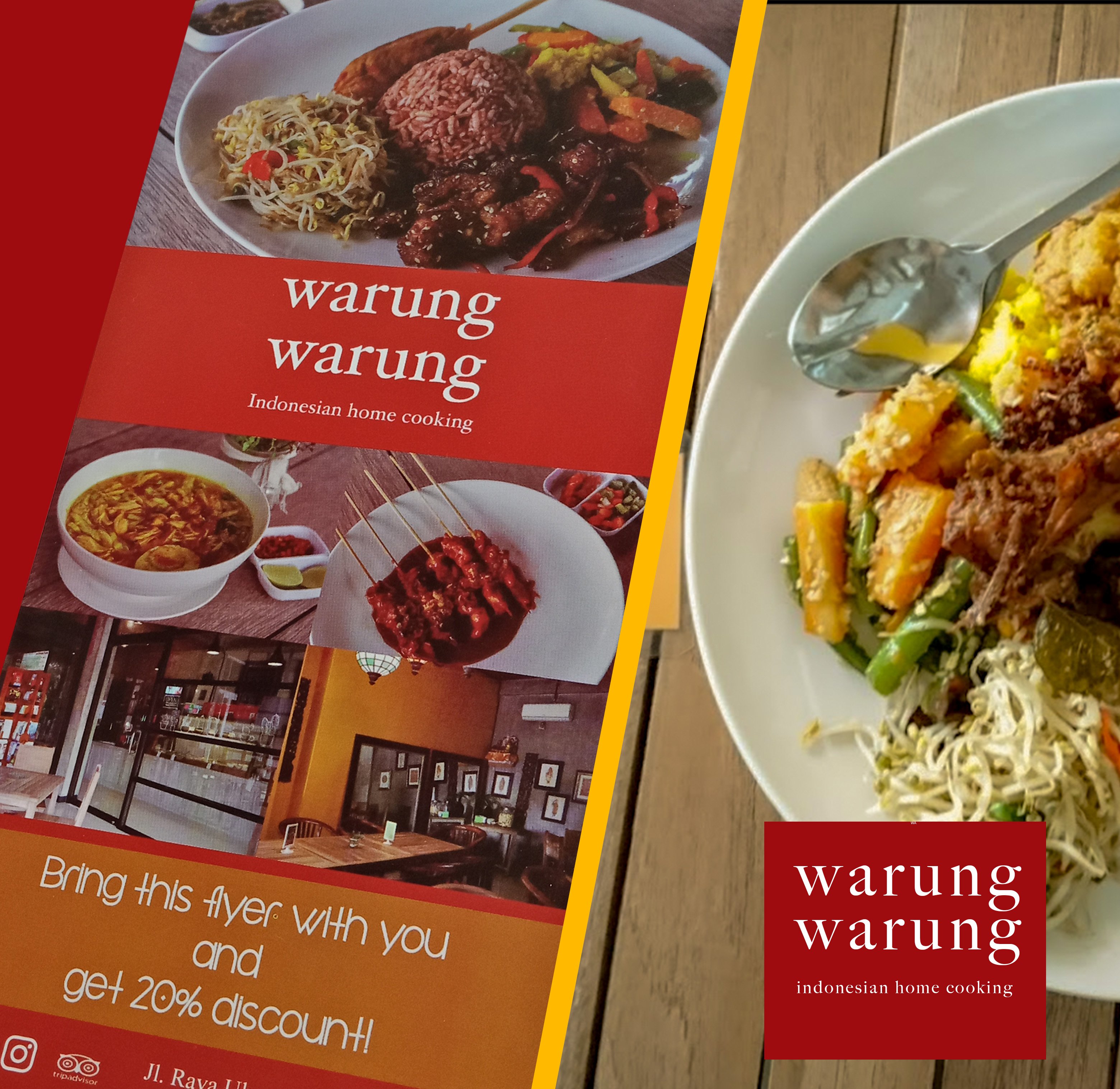Bali Brochure Warung Warung Restaurant Indonesian Home Cooking Bring This Flyer With You And Get Discount Available In Our Displays Get Your Free Copy From Our Displays Warungwarungrestaurant Warungwarung