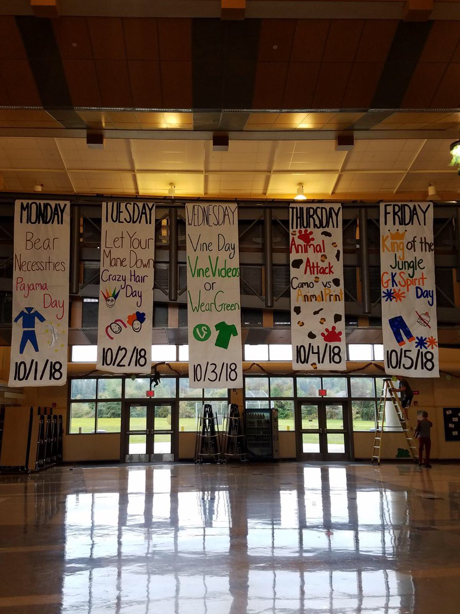 Here are this weeks Homecoming Spirit Days. Make sure to wear your Pajamas tomorrow! 🔹🔸💤