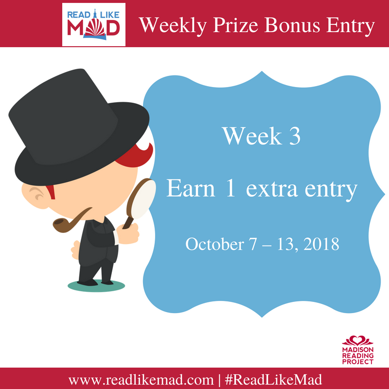 MadReadProject's tweet photo. Head over to our Facebook page (https://t.co/Ln2ZkRQe7v ) to find out how you can earn 1 extra entry this week.
๐Read Like Mad logo & character designed by: @PopDotAgency
#ReadLikeMad #ReadLikeMadPrize #MadisonReadingProject #ReadingGame #Prizes #Fundraiser https://t.co/InK9i1mMkv