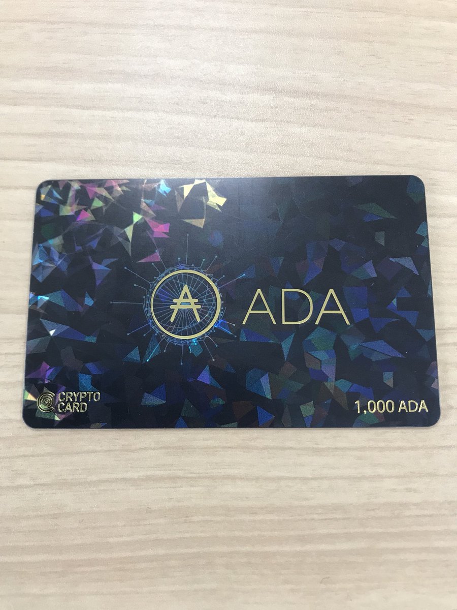 Emurgo_Ken's tweet photo. キム社長からADAのクリプトカード頂きました^_^

#ADA #EMURGO #metapsplus #ブロックチェーン https://t.co/1FPK7XR2mN