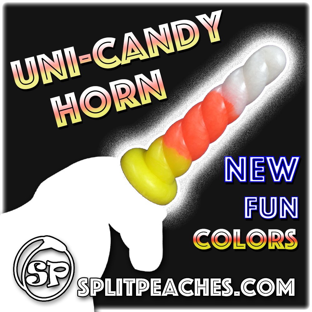 SplitPeaches's tweet photo. New Colors Coming Soon! Uni-Candy Horn Halloween color. π» Ride the amazing Split Peaches Unicorn Horn in these new delicious colors. π¦ https://t.co/SADDtZWh6S #unicorn #candycorn #sextoys #dildo #lgbt #splitpeaches #halloween https://t.co/9t4BWxFVu8