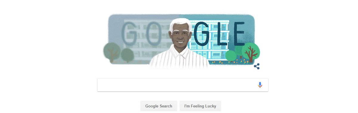 DDNewslive's tweet photo. #Google today pays tribute to Dr Govinda Venkataswamy, an ophthalmologist, on his 100th birth anniversary with a doodle ; Dr. Govindappa Venkataswamy is the founder of the renowned Aravind Eye Hospital https://t.co/cmY3fCvvWi