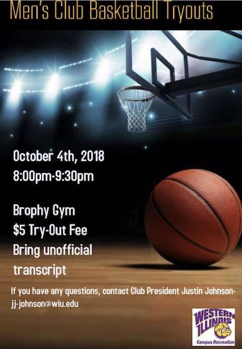 WIU_ClubMBB's tweet photo. As NBA Pre-Season Basketball is upon us tonight, so is our new Tryout Date! We look forward to seeing you. #WIU22 #WIU21 #WIU20 #WIU19 #WIU https://t.co/dpbMMGLBpk