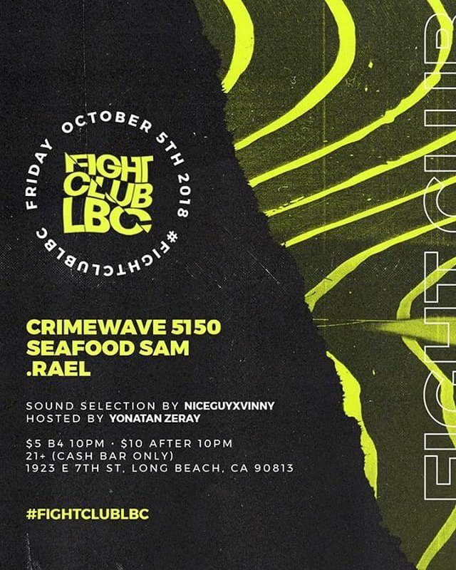 rael_one's tweet photo. @FightClubLBC w/ my brothas @crimewave5150 @SeafoodSam and @NiceGuyxVinny...pull up ! https://t.co/0Eo46KgwHQ