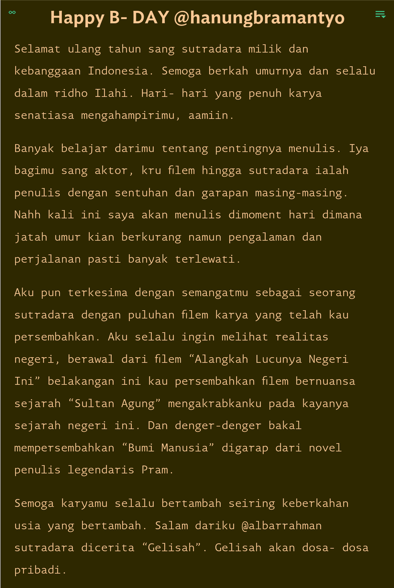 albarrahmann's tweet photo. For @Hanungbramantyo #HappyBirthday https://t.co/ND4XBtMCOr