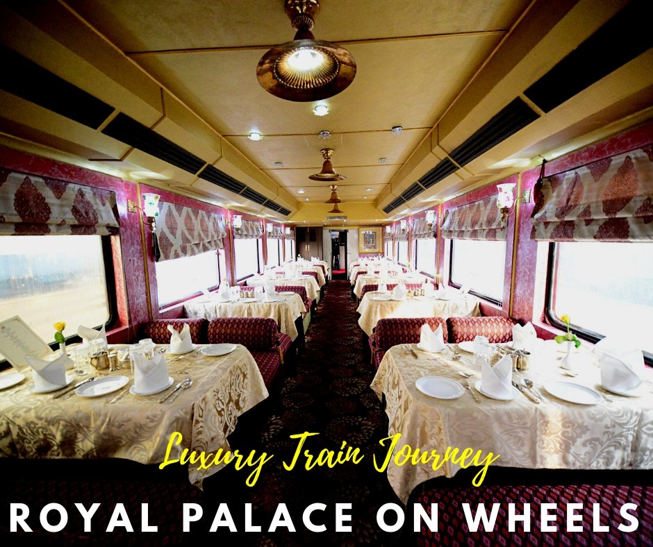 THOWorldWide's tweet photo. The Palace on Wheels is a luxury tourist train and offers the finest in royal style travel across various destinations. In a royal itinerary of 7 Nights / 8 Days, guests travel in #Maharajastyle. #PalaceonWheels https://t.co/4HLmijC5tY