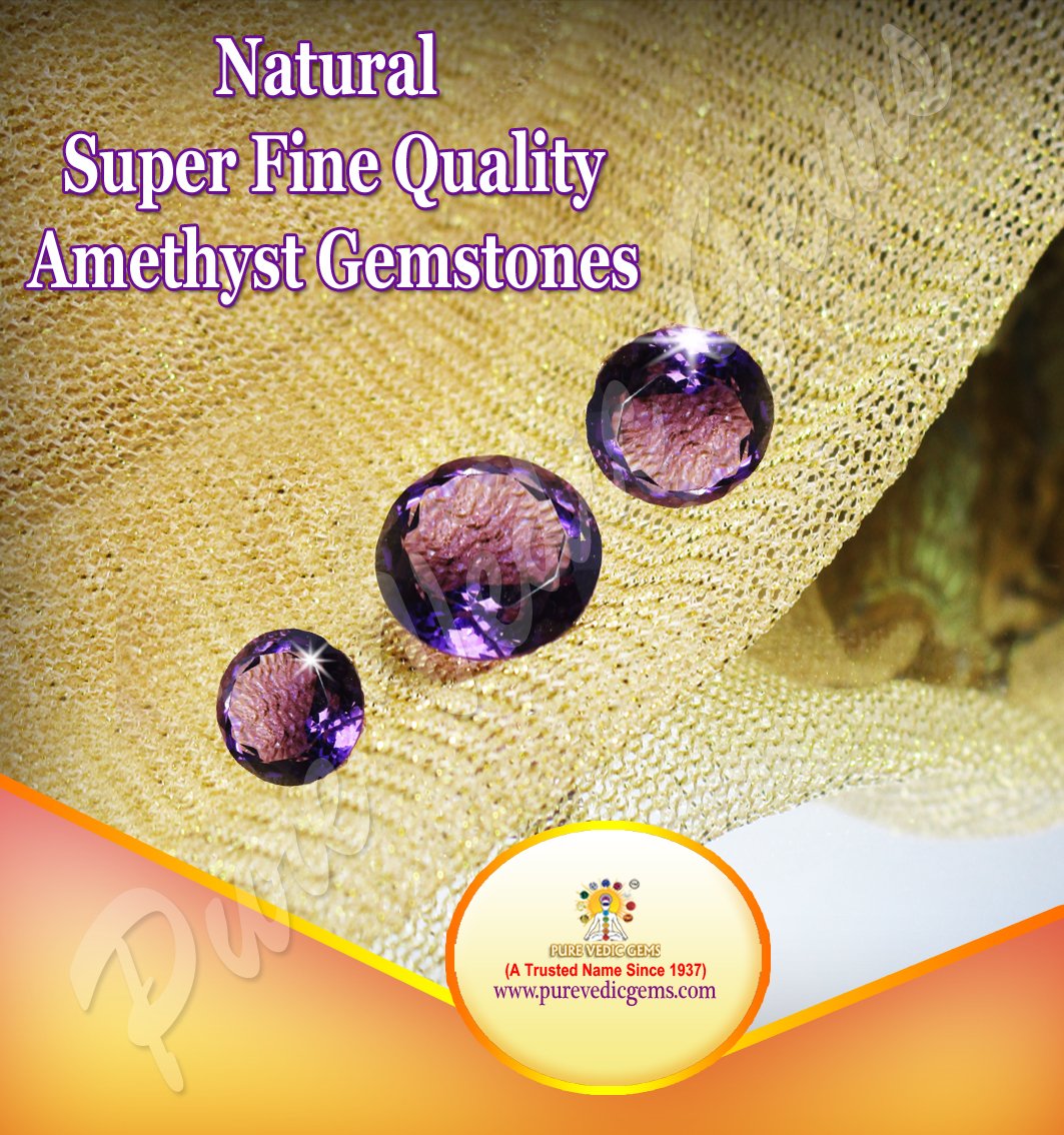 Natural Super Fine Quality Amethyst Gemstones
Read More : bit.ly/2RdgMvm

#NaturalSuperFineQuality #AmethystGemstones #AstrologicalAmethyst #AstroRashiAmethystGems #GenuineAmethyst #AmethystJamunia #RoundCut #GoodLuck #SuperNicePurpleColorinAmethyst #PureVedicGemsBlogs.